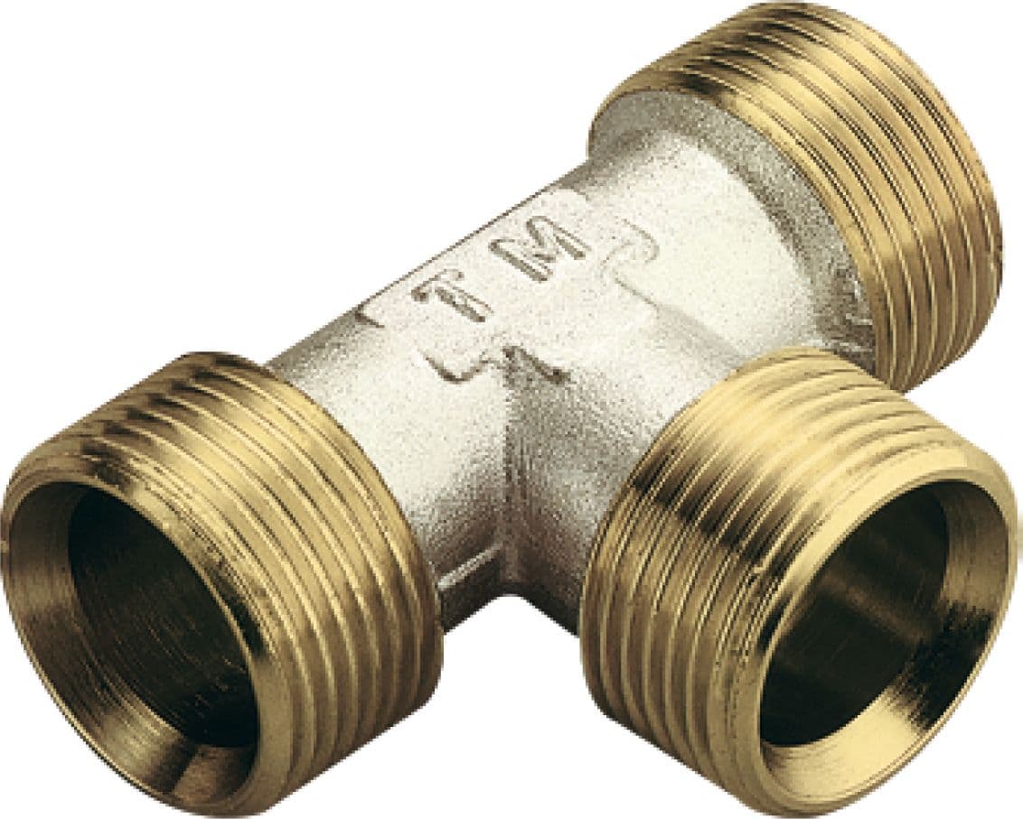 Raccordo Tee Intermedio in Ottone Giallo Modello Waterblock Gn 1/2 TIM - 2