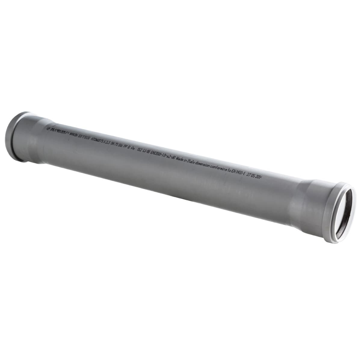 Tubo 2 Bicchieri PP Innesto Guarnizione ED Tech Ø 125 2 m WAV - 2