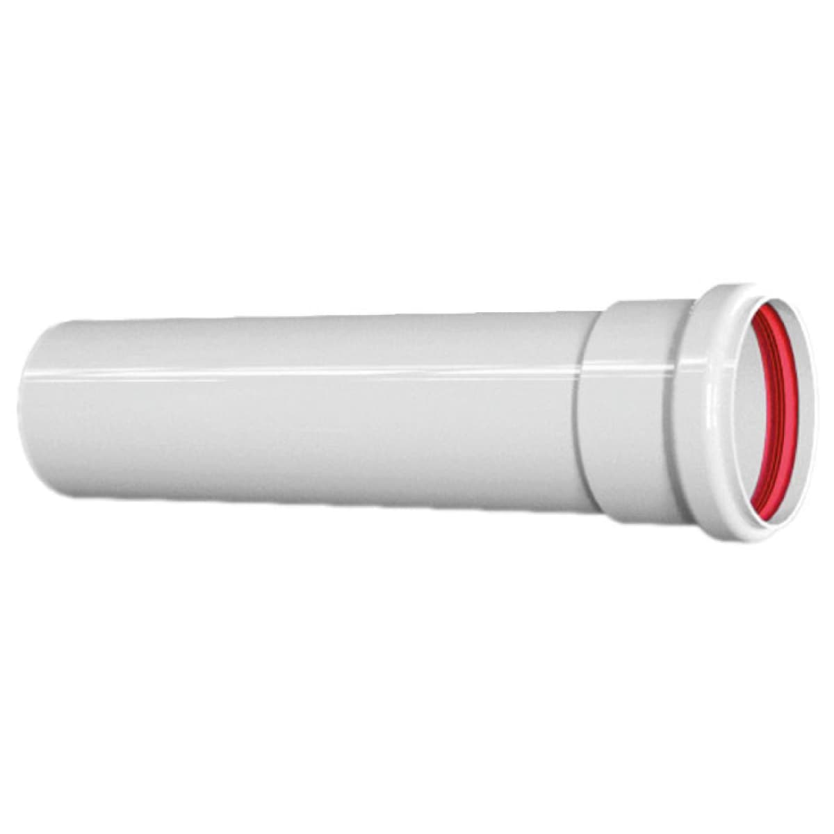 Tubo Monoparete in Allumino Estruso Bianco 0,5 m Ø 80 PCC - 2