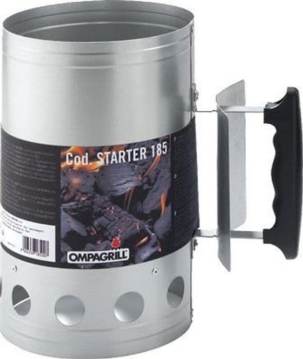 Ciminiera Accendi Carbonella Ompagrill Acciaio Alluminato Cm 17 H.cm 27