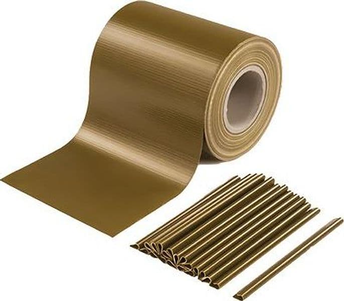 Fascia Coprente Ringhiere Effe PVC Marrone H.cm 19 35 m con 20 Clips - 2