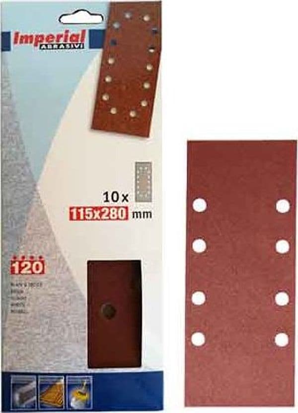 Foglio Abrasivo 115 x 280 mm Grana 50 Imperial Abrasivi 10 Pezzi - 2