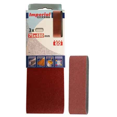 Nastro Abrasivo 75 x 480 mm Grana 120 Imperial Abrasivi 3 Pezzi - 2