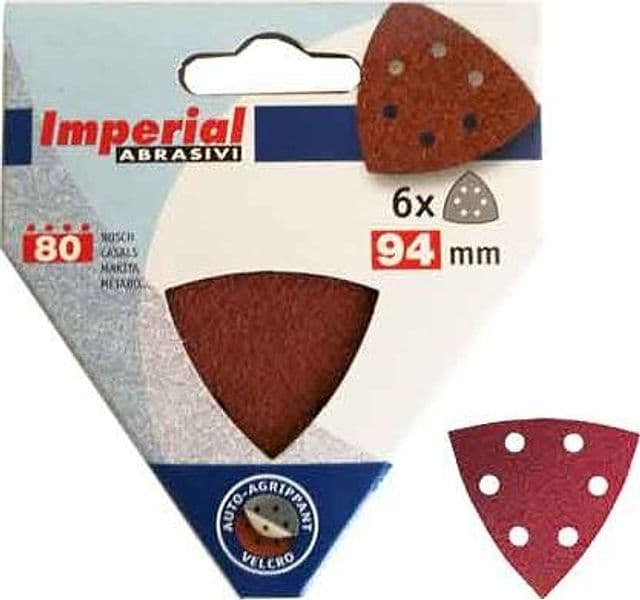 Foglio Abrasivo Velcrato a Delta Grana 180 Imperial Abrasivi 6 Pezzi - 2