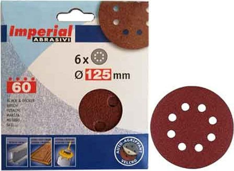 Disco Abrasivo Velcrato Fai da Te Ø 150 Imperial Abrasivi Grana 180 6 Pezzi - 2