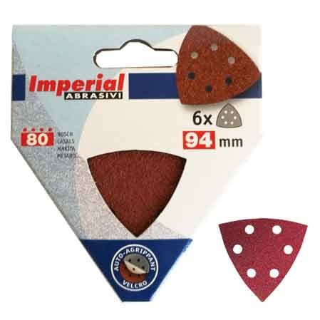 Foglio Abrasivo Velcrato a Delta Grana 120 Imperial Abrasivi 6 Pezzi - 2
