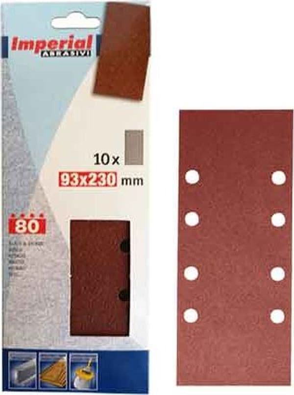 Foglio Abrasivo 93 x 230 mm Grana 80 Imperial Abrasivi 10 Pezzi - 2