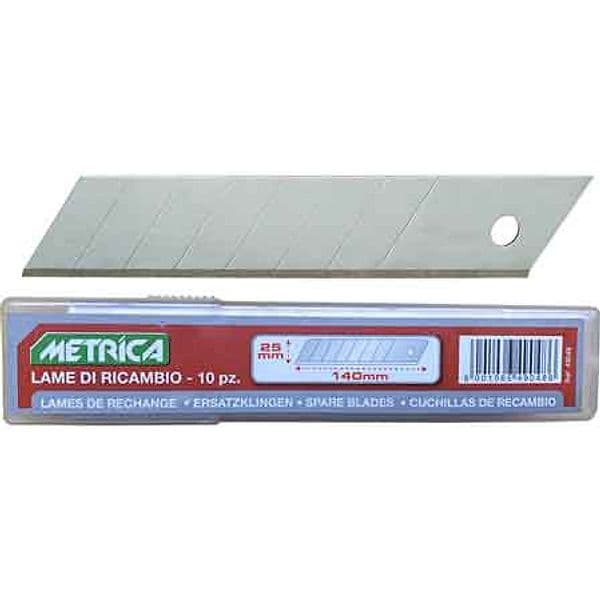 Lama di Ricambio per Cutter Professionale Metrica 18 x 42,5 x 0,45 10 Pezzi - 2