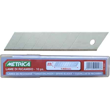 Lama di Ricambio per Cutter Professionale Metrica 18 x 110 x 0,5 10 Pezzi - 2