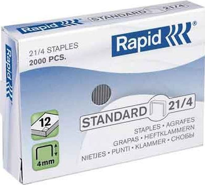 Punti per Cucitrice 21/4 per Codice 0496002 Rapid H. 4 mm 2000 Pezzi - 2