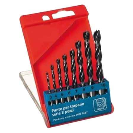 Serie Punte per Legno 3÷10 mm 8 Pezzi - 2