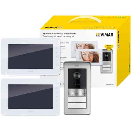 Kit Videocitofono Bifamiliare K42911 Vimar Due Schermi 7? - 2