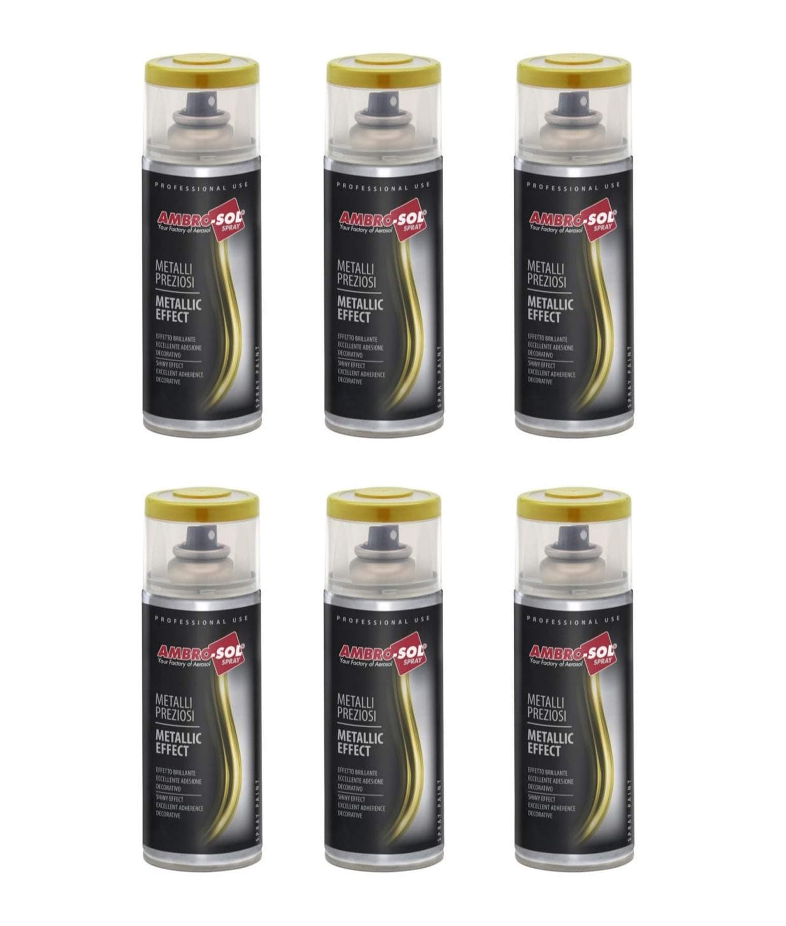 Bomboletta Spray Metalli Preziosi 400 Ambrosol Effetto Oro Antico 6 Pezzi – Ambro-Sol