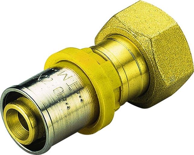Raccordo Pressare Dritto 26 x 3/4 con Girello per Multistrato per Gas - 2
