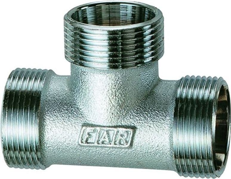 Raccordo Tee Intermedio in Ottone Cromato M 24 x 19 Far Rubinetterie - 2