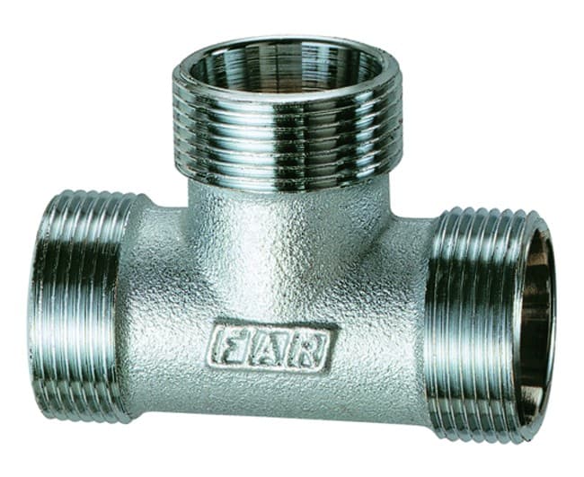Raccordo Tee Intermedio in Ottone Cromato M 24 x 19 Far Rubinetterie - 2