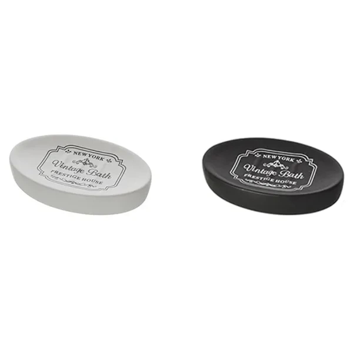Portasapone in Ceramica New York Dim. Cm (LXPXH):13 x 9 x 3 Bianco Idroweb - 2