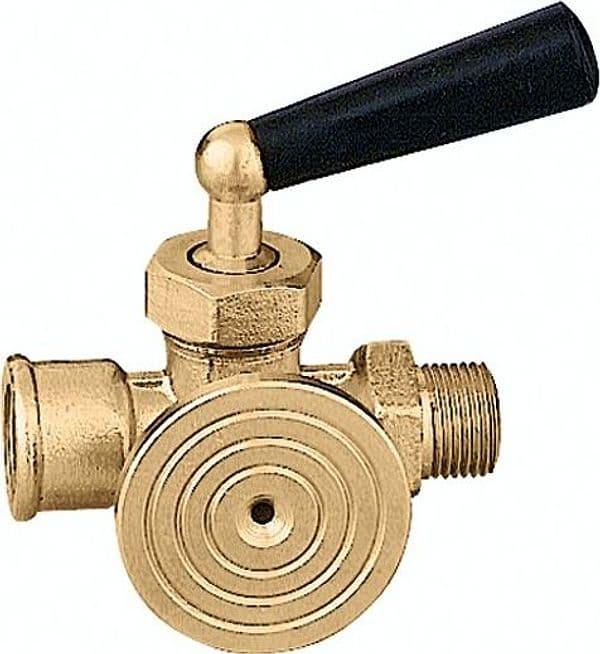 Rubinetto Porta Manometro 3 Vie 3/8 Caleffi