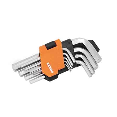 Set Chiavi Maschio Esagonali Kendo 1,5 2,5 3 4 5 6 8 10 mm 9 Pezzi - 2