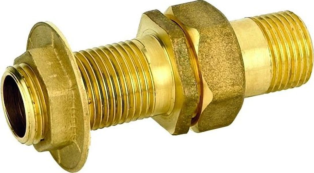Raccordo Dritto 3 Pezzi Maschio in Ottone Giallo per Serbatoio Pettinaroli - 2
