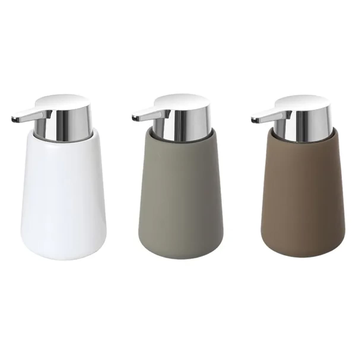 Dosasapone in Ceramica Sidney Dim. Cm(lxpxh):Ø 8XØ8 x 14 Tortora BRAND - 2