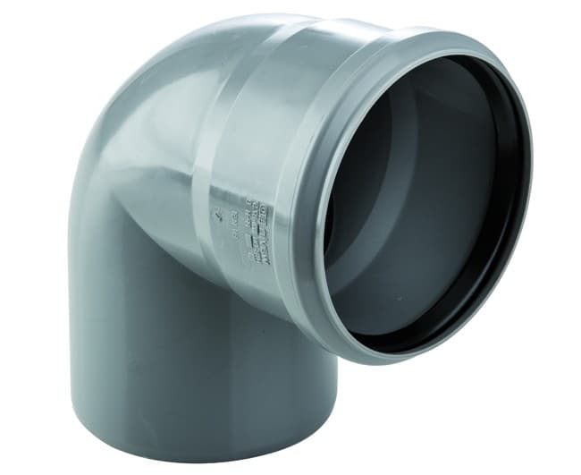 Curva 87 ° PP Innesto Guarnizione Wavin Italia - 2