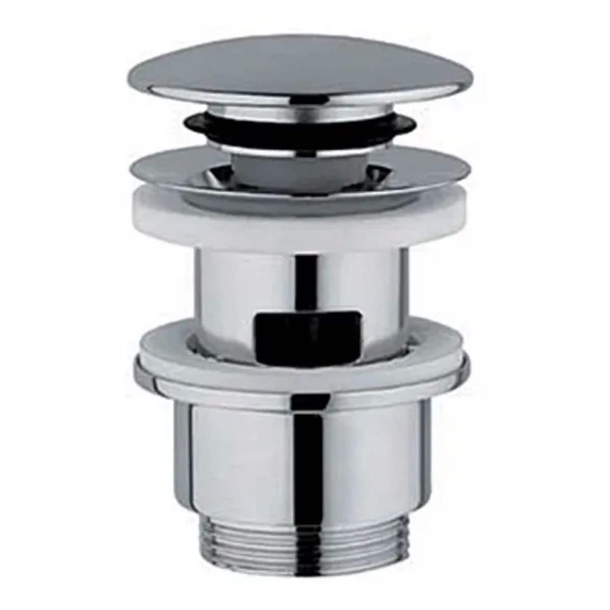 Piletta Clic Clak con Tappo in Ottone Tonda Cromata con Troppo Idroweb - 2