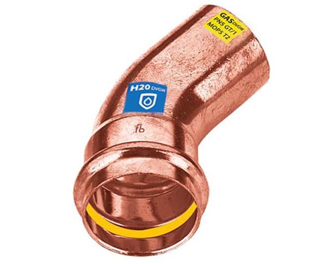 Raccordo Curvo Rame 45 Pressare Maschio Femmina Frabopress Fra bo - 2