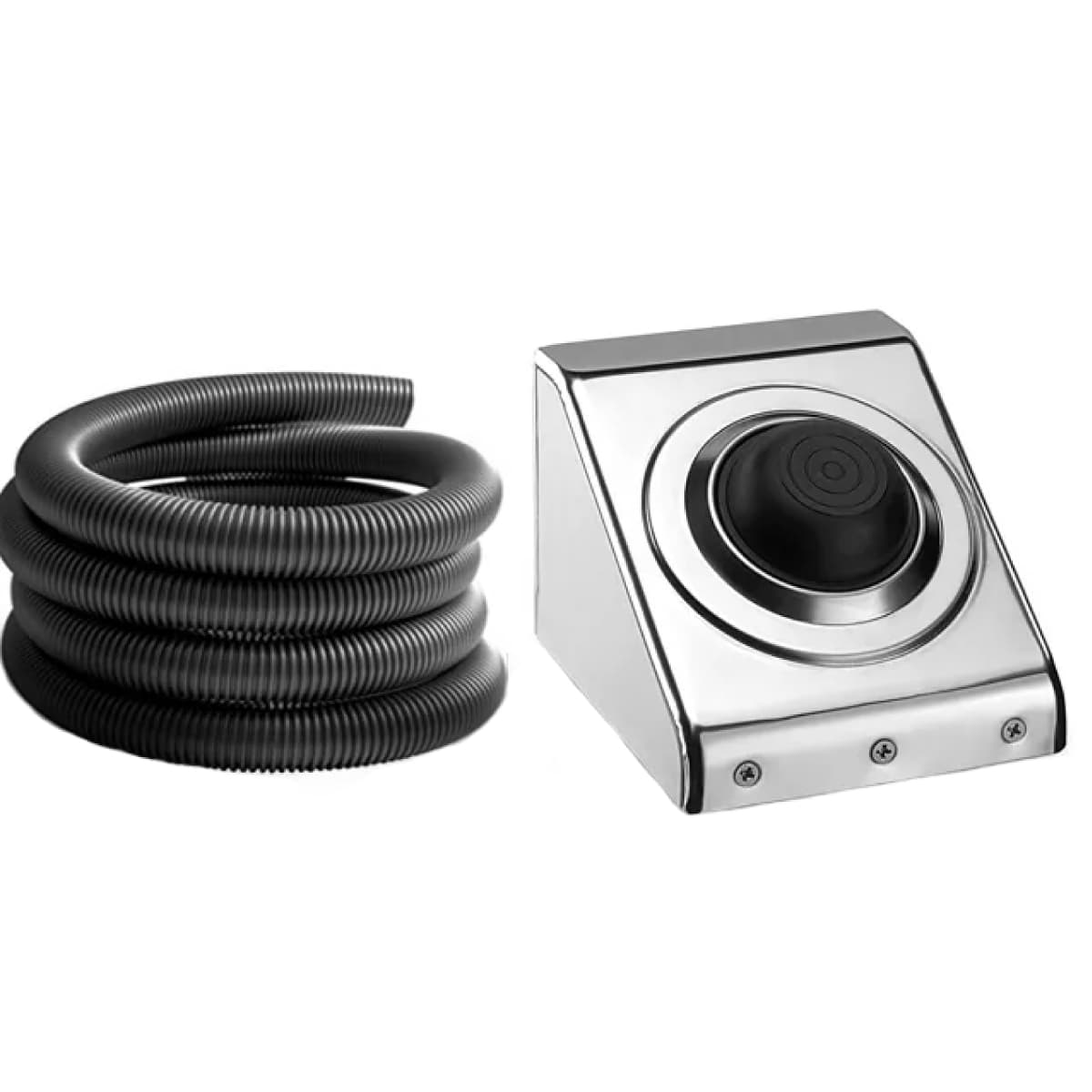 Pulsante Pneumatico Esterno a Pedale Cromo Pucciplast - 2