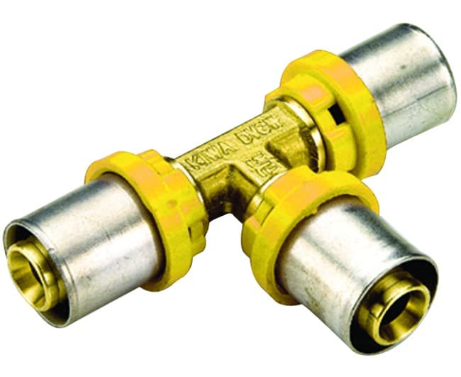 Raccordo Tee Intermedio per Tubo Multistrato Pressare Tiemme Raccorderie - 2