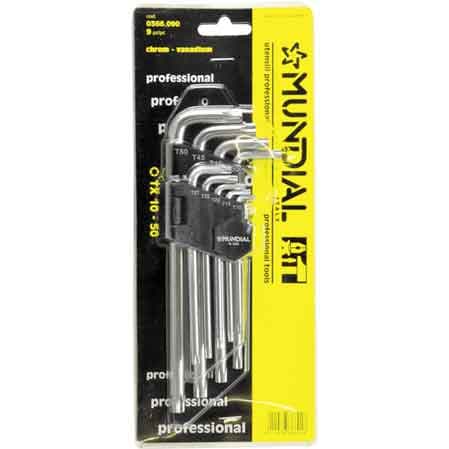 Serie Chiavi Prolungate Torx Mundial (Tx 10 a 50) 9 Pezzi - 2