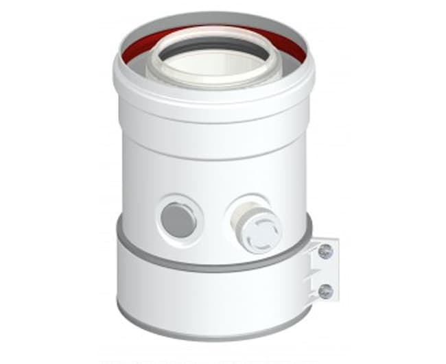 Partenza Verticale Coassiale con Ispezione Bianca Ø 60 100 KP512060100 - 2