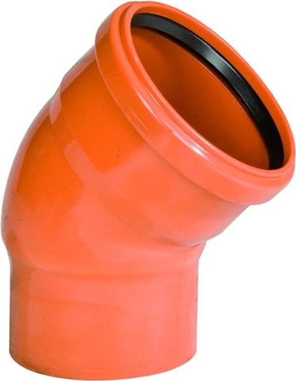 Curva Ridotta 45 ° ad Innesto in PVC Wavin Italia