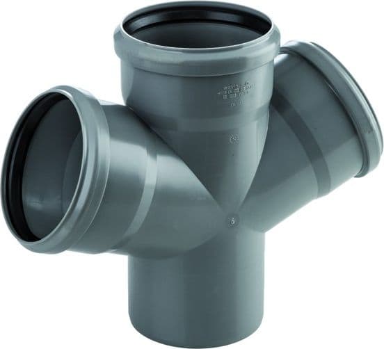 Braga Raccordo Scarico Doppia 675 ° PP Innesto Guarnizione Wavin Italia - 2