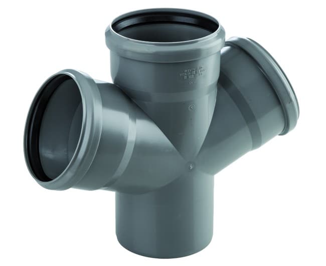 Braga Raccordo Scarico Doppia 675 ° PP Innesto Guarnizione Wavin Italia - 2