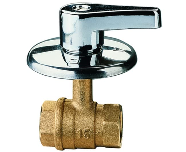 Rubinetto Arresto Incasso a Sfera in Ottone con Maniglia 1 ITAP - 2