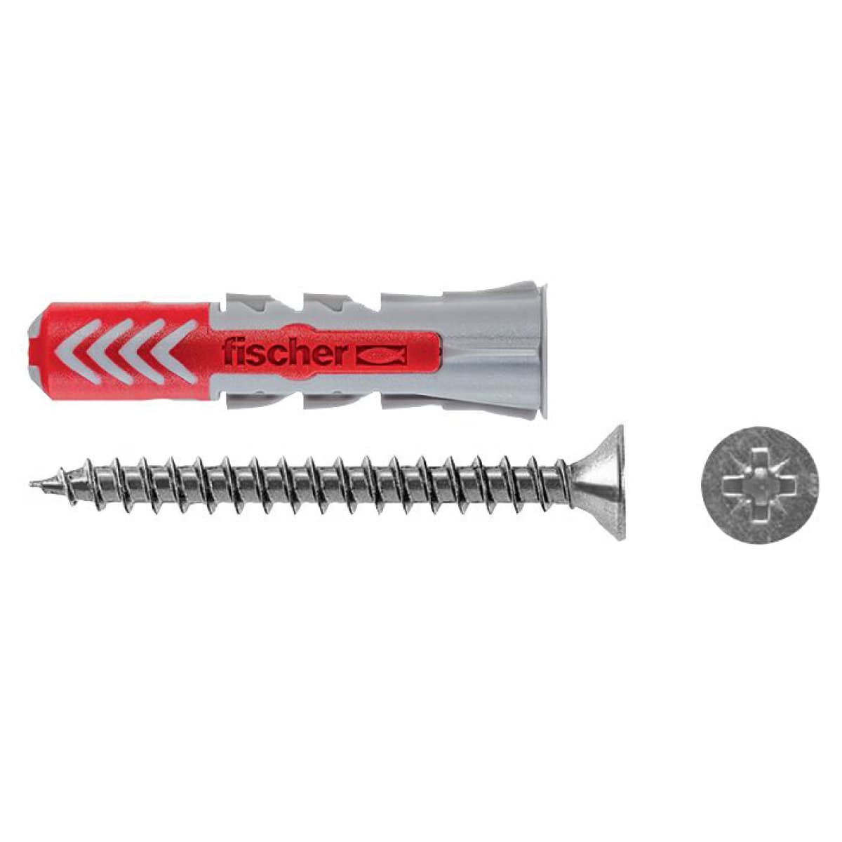 Tassello in Nylon con Vite Testa Svasata Piana ?10 x 50 Fischer Italia - 2