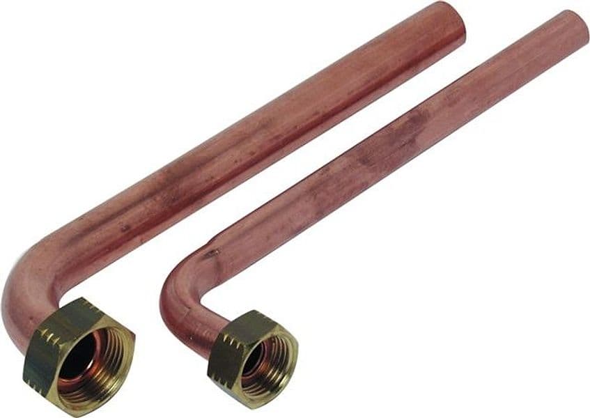 Curvetta Rame con Cartella + Dado 1/2Ø14 x 200 mm – Idroweb