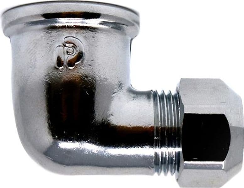 Raccordo Curvo Femmina a Tenuta Ptfe per Tubo Rame Cromato 6900 Pettinaroli - 2