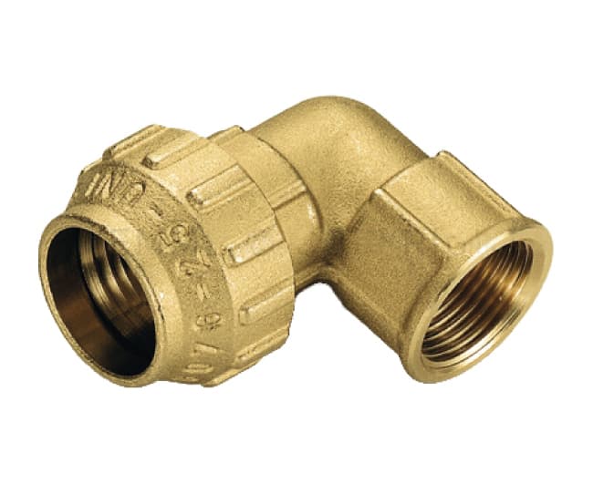 Raccordo Curvo in Ottone Femmina Ø 25 x ¾ Tiemme Raccorderie - 2