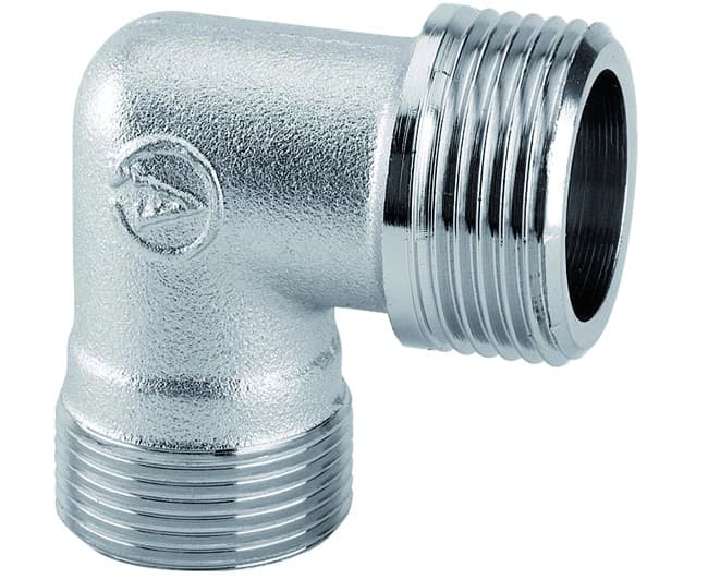 Raccordo Curvo Maschio in Ottone Cromato ½ Maschio 24 x 19 Arteclima - 2