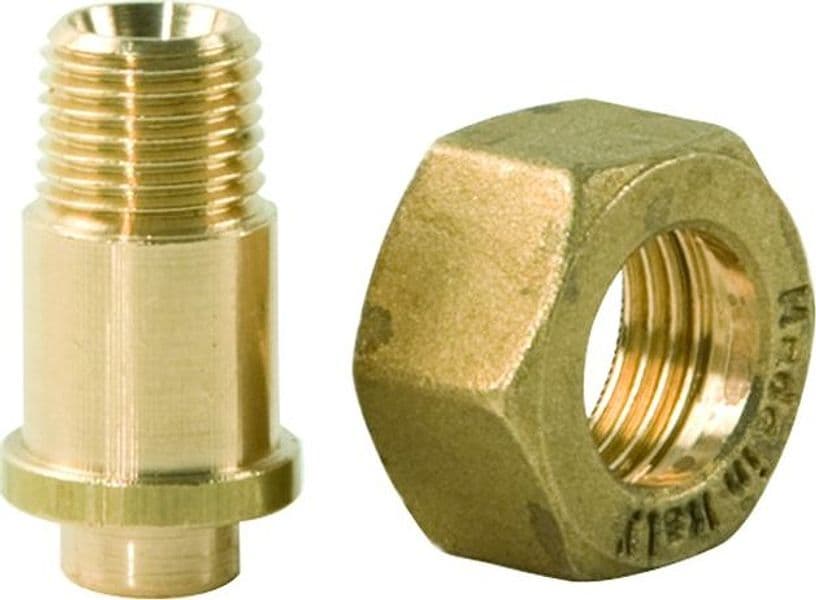 Raccordo con Dado per Regolatore Gas GPL M 1/4 Femmina 20 Eurogas - 2