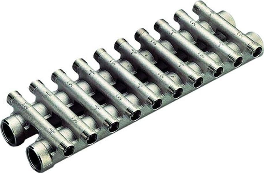 Collettore Compatto in Ottone Nichelato Tiemme Raccorderie - 2