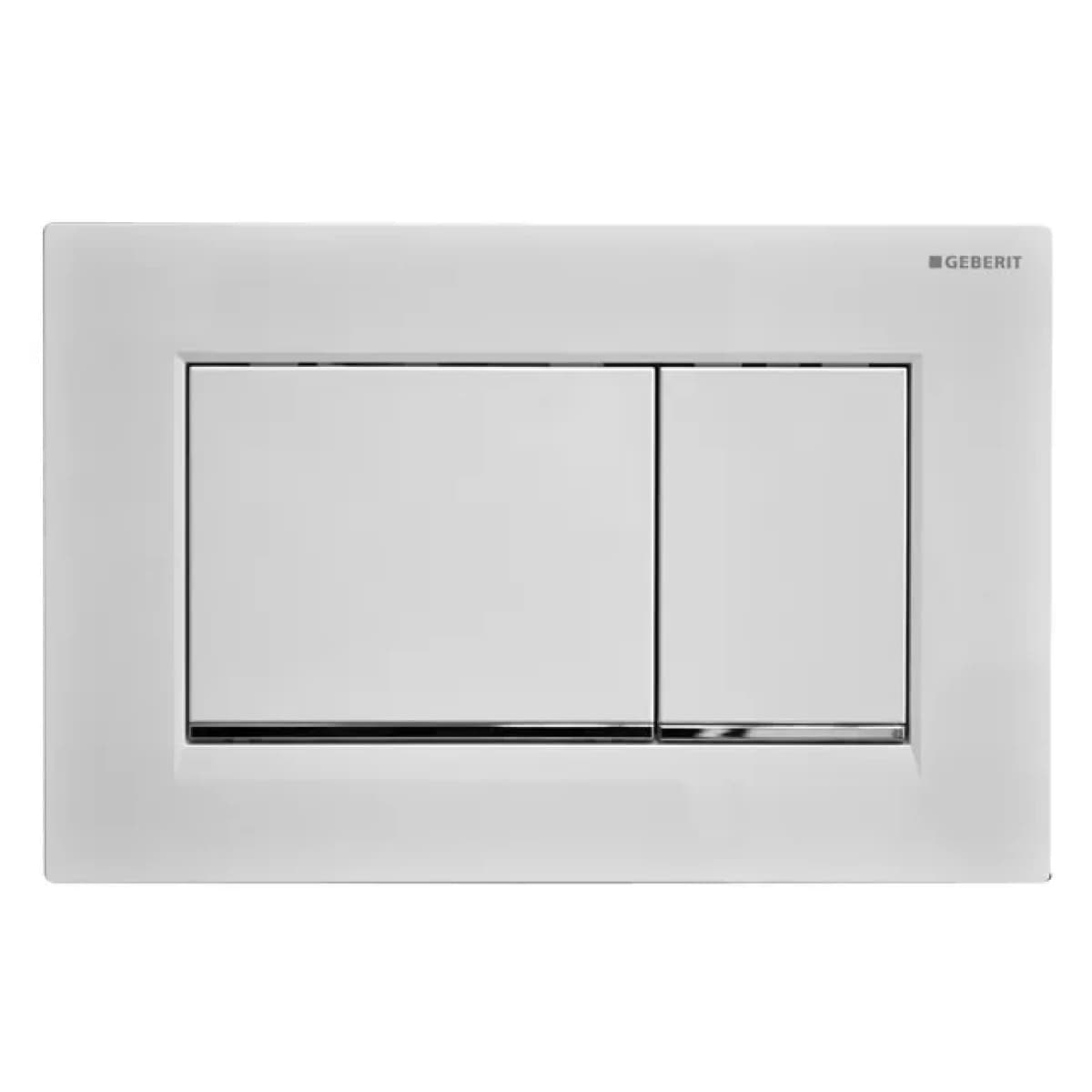 Placca 2 Tasti Modello Sigma 30 Bianco Cromato Bianco Geberit - 2