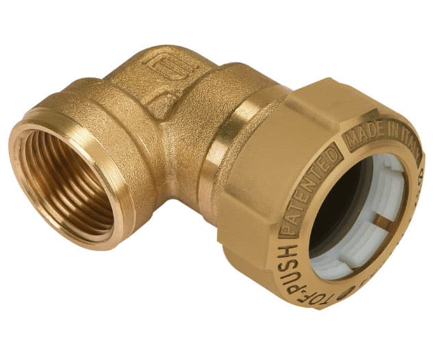 Raccordo Curvo Femmina in Ottone Tof Push Ø 25 x ¾ EFFEBI - 2