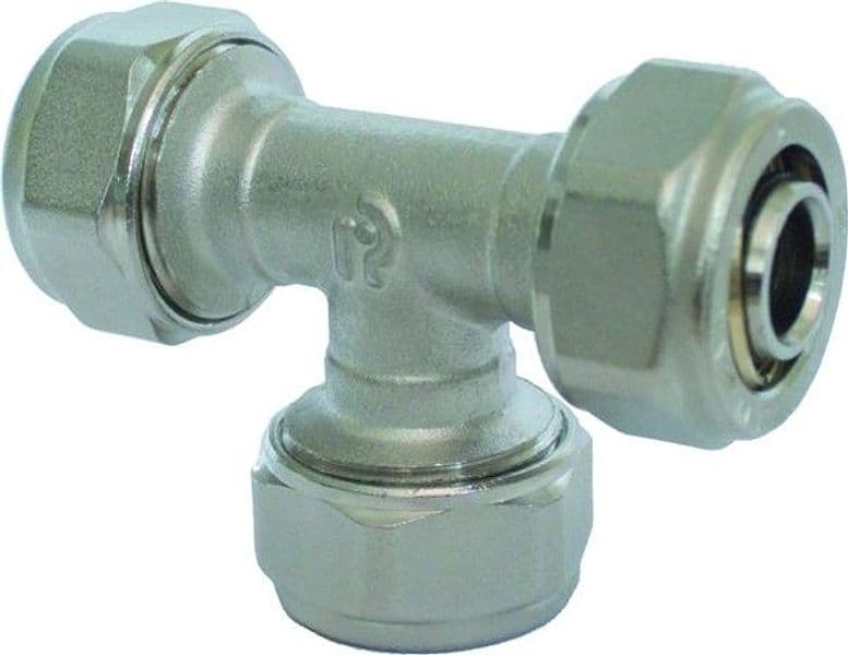 Raccordo Tee Intermedio per Tubo Multistrato Completo di Kit Ø Pettinaroli - 2