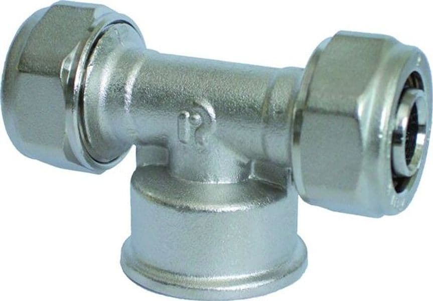 Raccordo Tee Femmina per Tubo Multistrato Completo di Kit 3/4 Ø Pettinaroli - 2