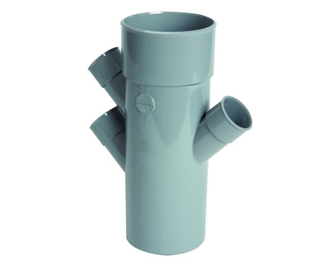 Braga Raccordo Scarico Tripla Ridotta 45 Ø 100 40 su 40 40 NICOLL - 2