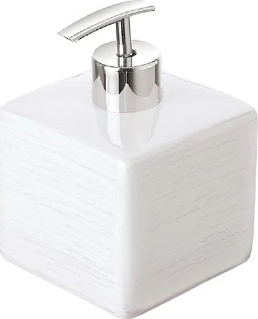 Dosasapone in Ceramica Cuba Dim. CM(LXPXH):9,5 x 9,5 x 16 Bianco Idroweb - 2