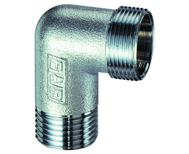 Raccordo Curvo Maschio Ottone Cromato ¾ Ø 18 C Kit Rame M Far Rubinetterie - 2